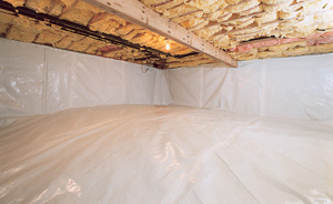 Crawl Space Moisture Barrier After in Lubbock
