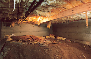 Before view of dirt Crawl Space in Amarillo