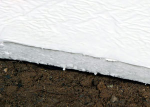 Insulation installed on a crawl space floor in Happy
