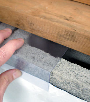 Block wall clear covering for wet crawl spaces in Odessa