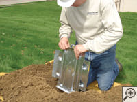Steel earth anchor assembly installation in Childress.