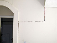 Drywall cracking due to foundation settlement in Abernathy