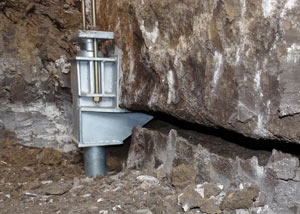 A properly installed foundation push pier system in Lubbock repaired by our foundation contractors.