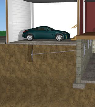 Graphic depiction of a street creep repair in a Cactus home