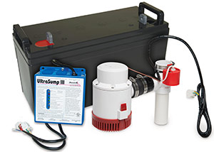 a battery backup sump pump system in Childress